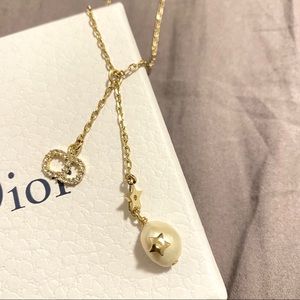Dior Gold Pearl Necklaces